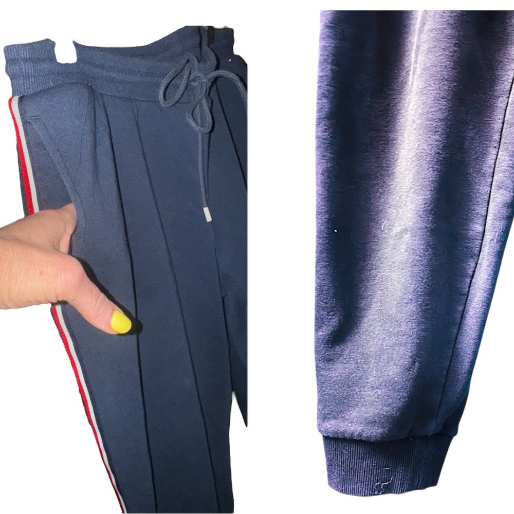 Tommy Hilfiger Navy Joggers with Red and White Accents